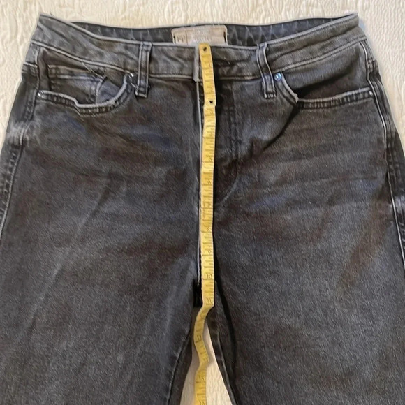 Free People Mid Rise Frayed Hem Jeans Black Zip Fly Size 29 - Picture 5 of 9